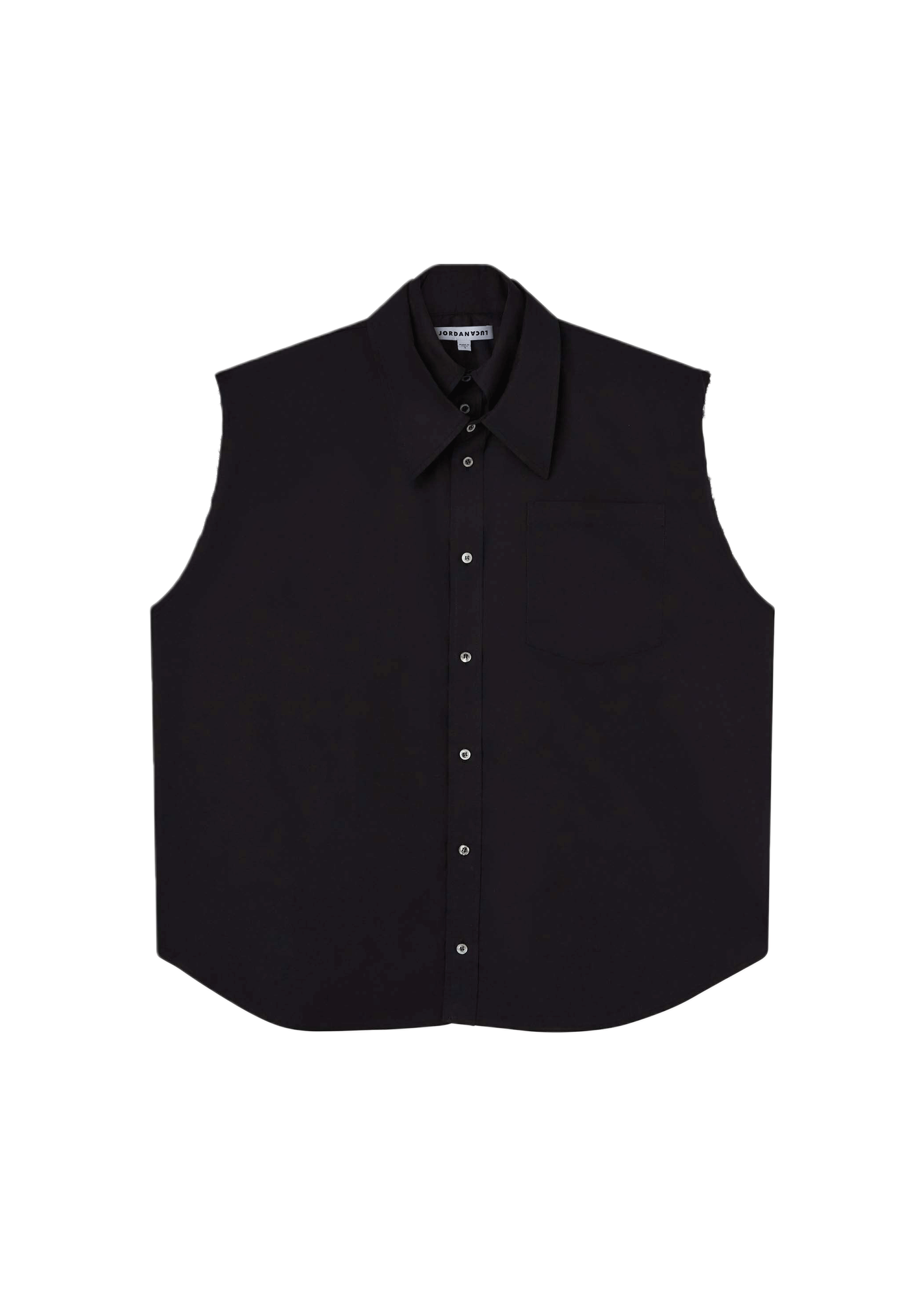 Sleeveless clover shirt black