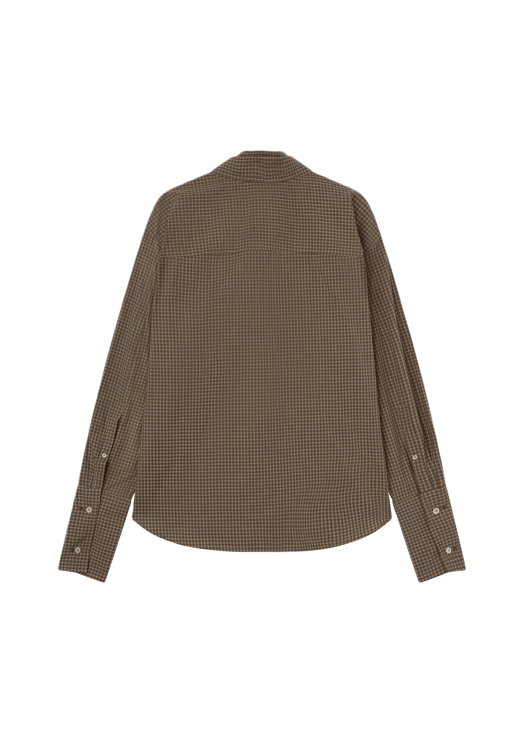 Clover shirt brown check