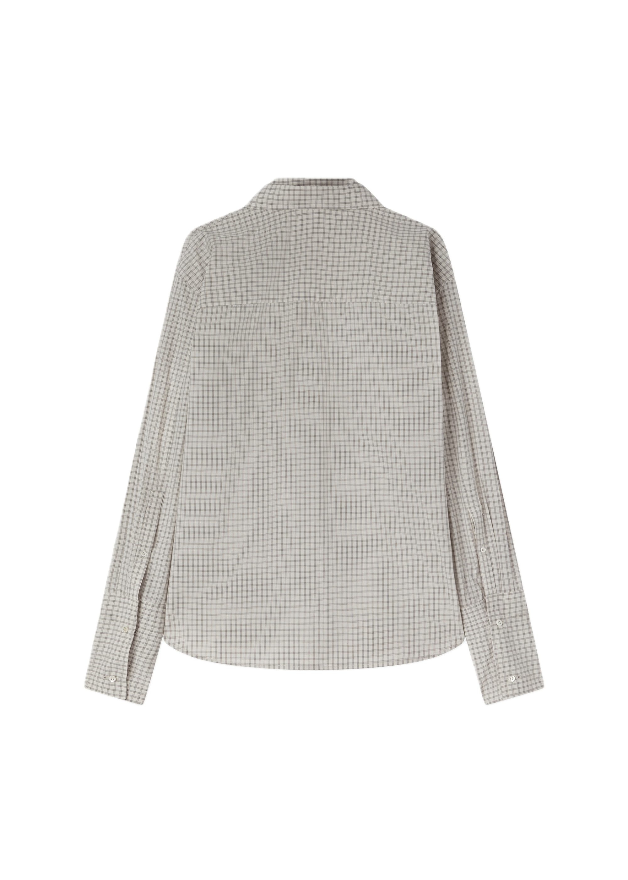 Clover shirt linen / check brown