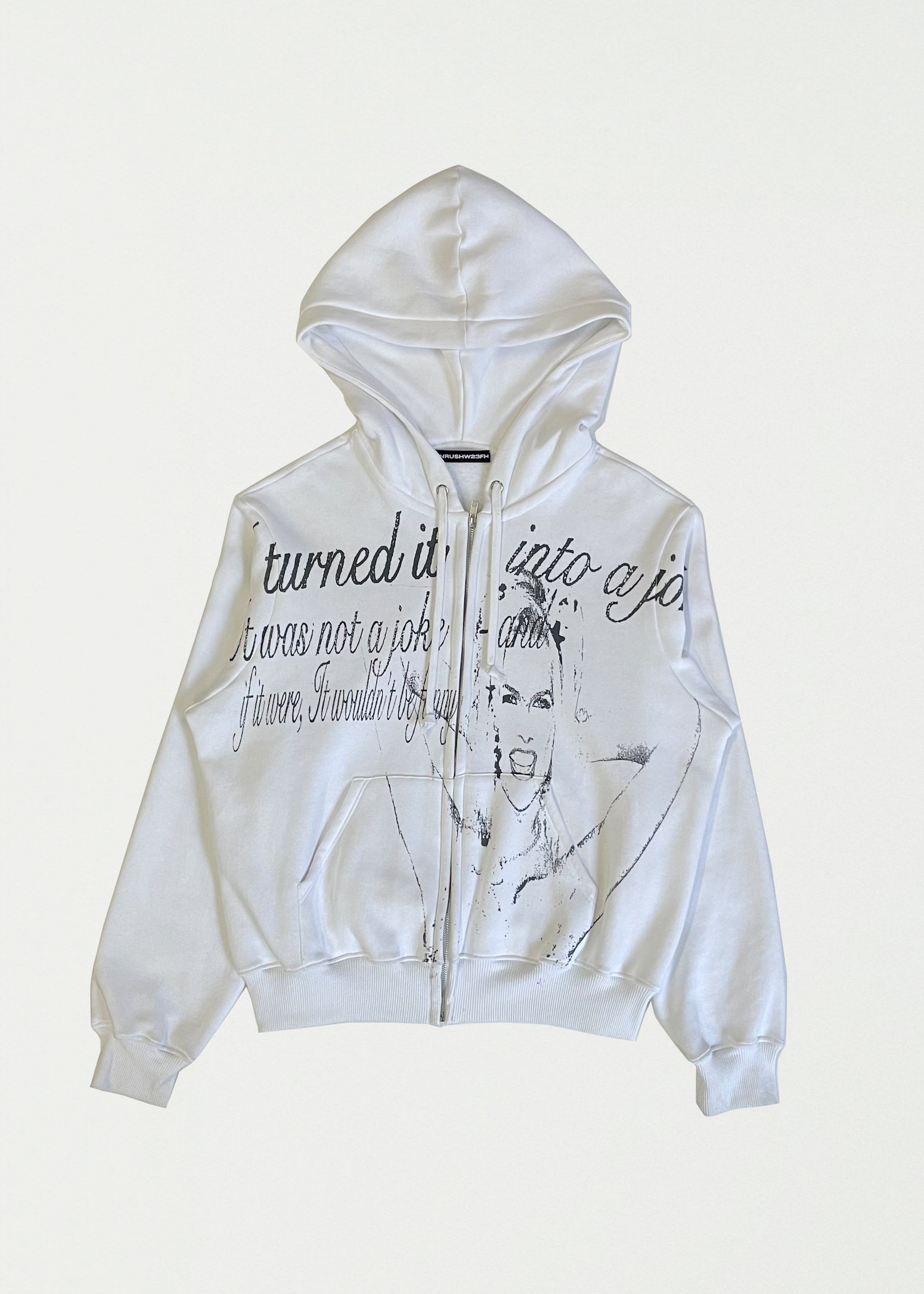 Joke hoodie white