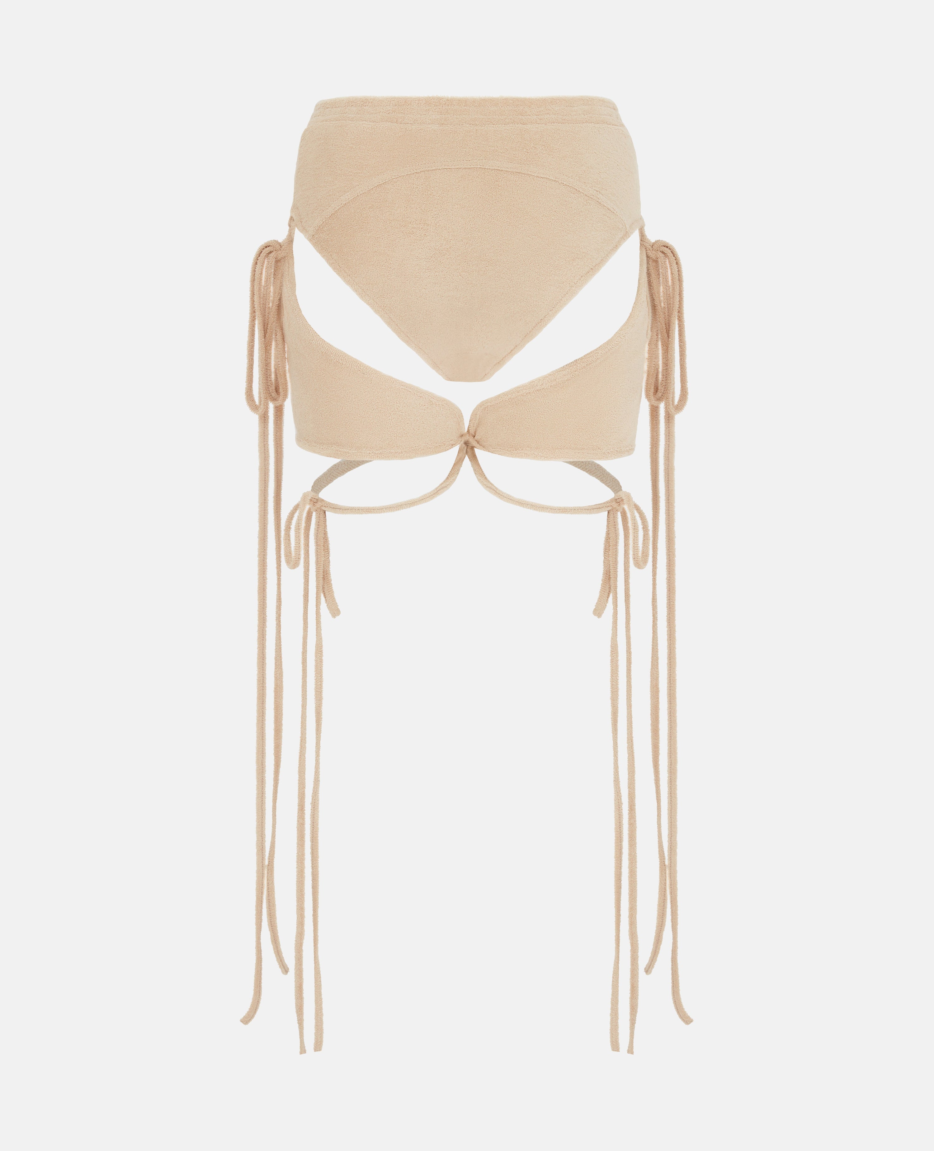 Rodeo shorts with chaps sand