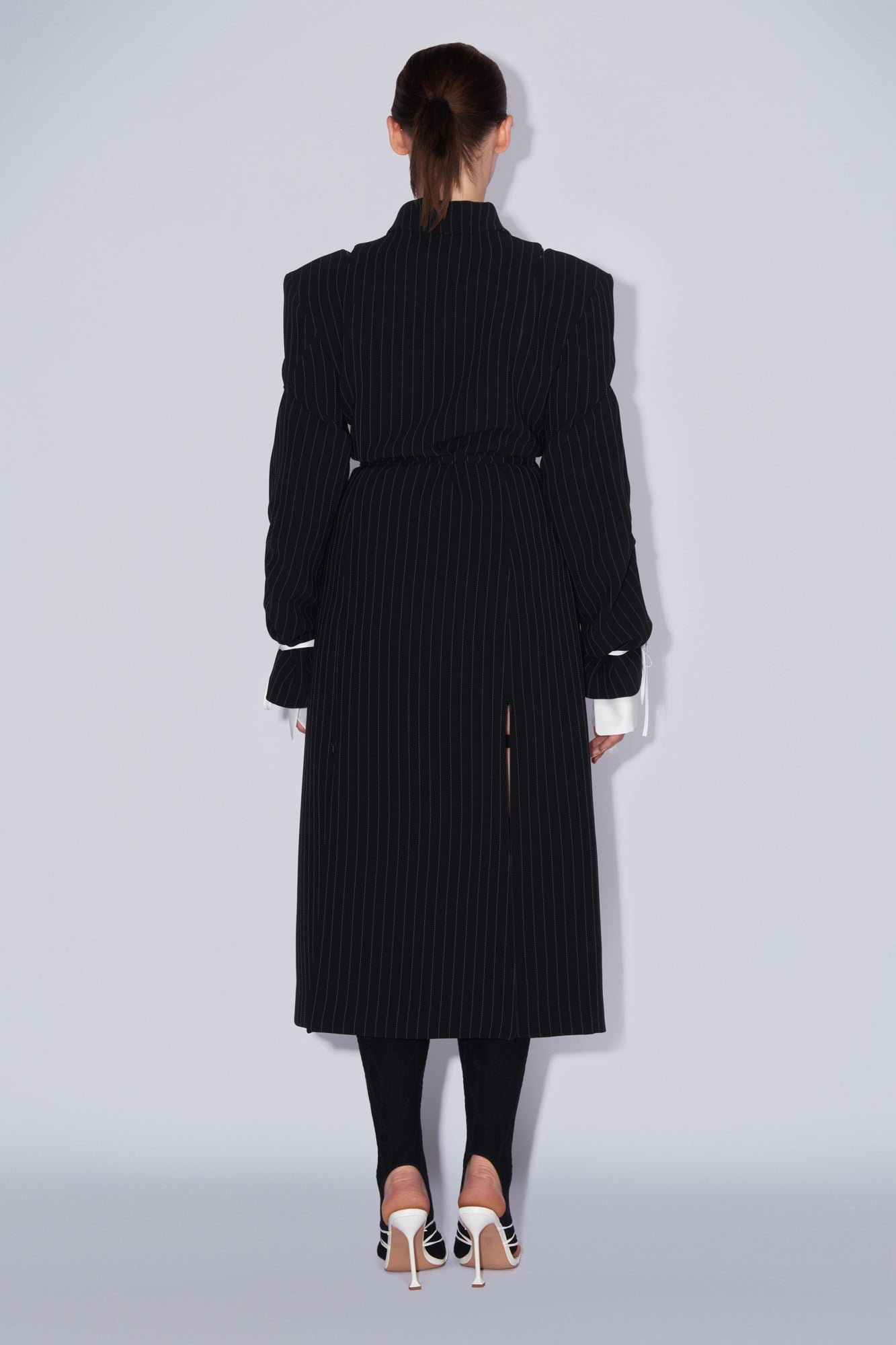 Slash long jacket pinstripe