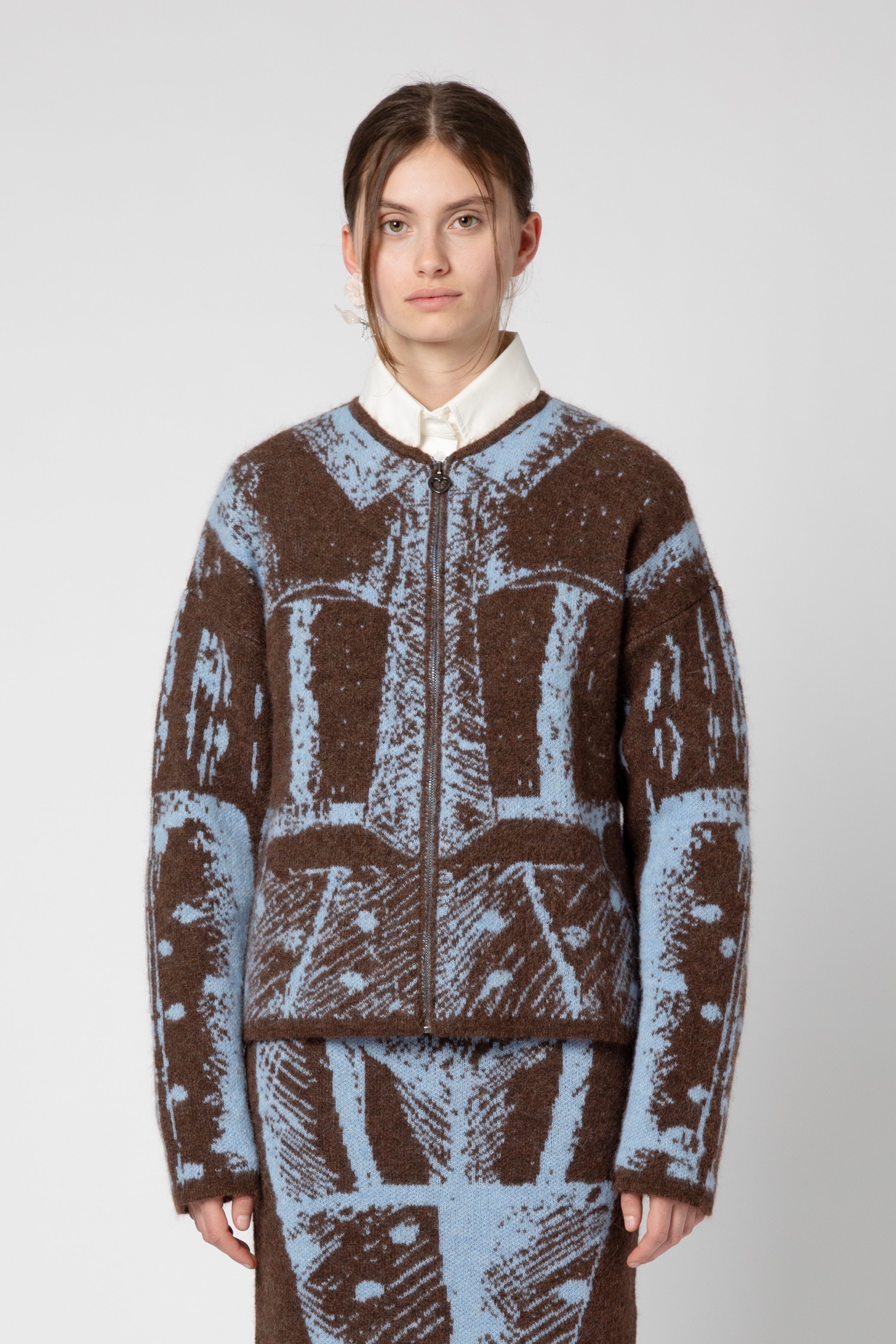 Cardigan trompe l'oeil inverno
