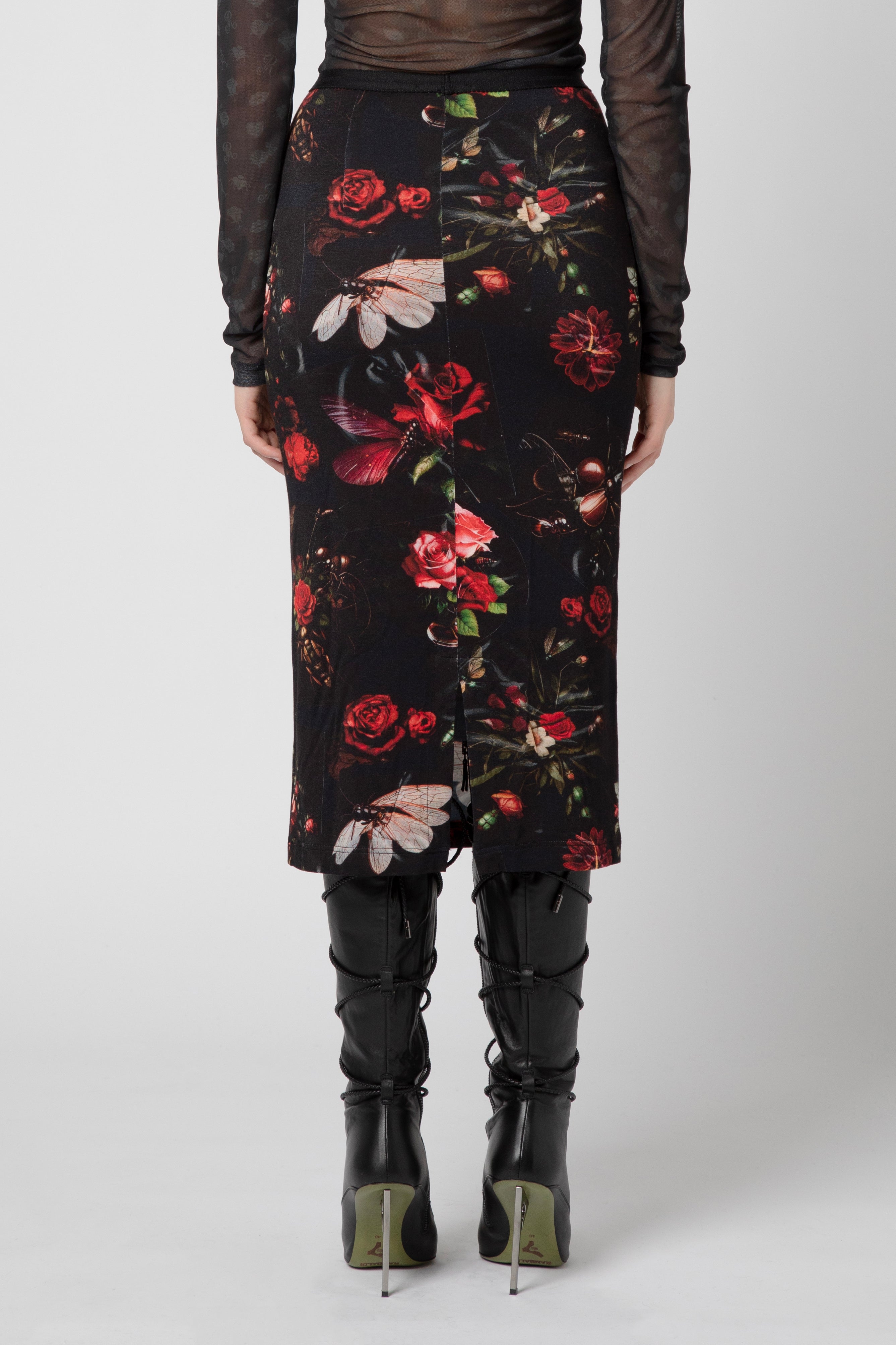Longuette jersey ai roses
