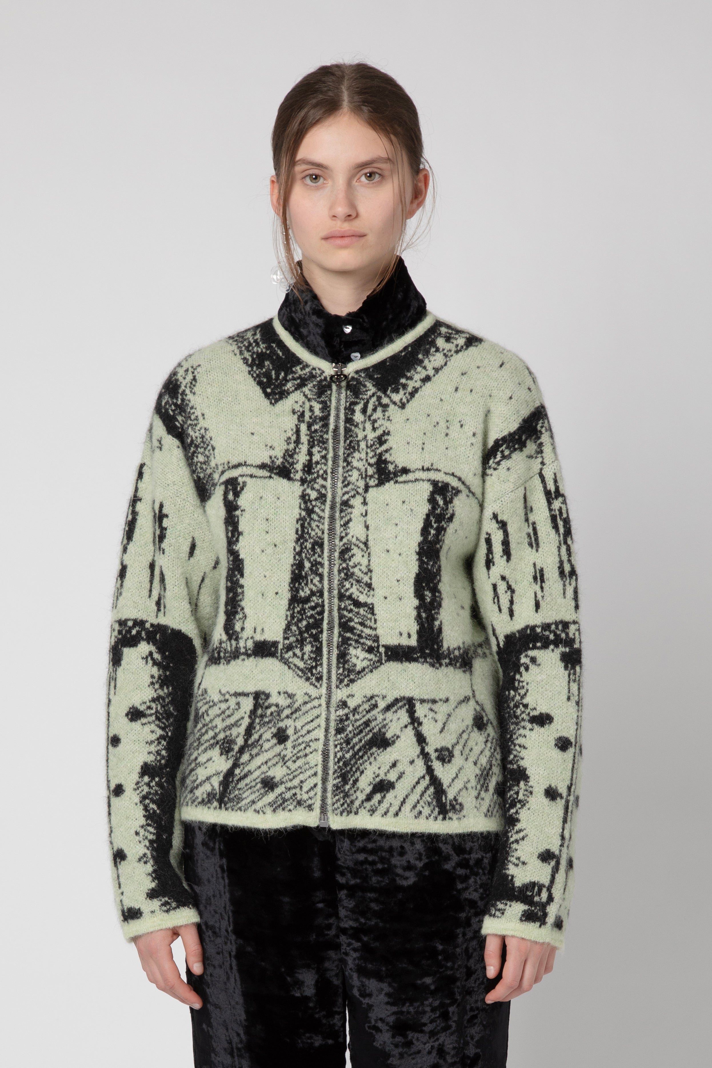 Cardigan trompe l'oeil inverno