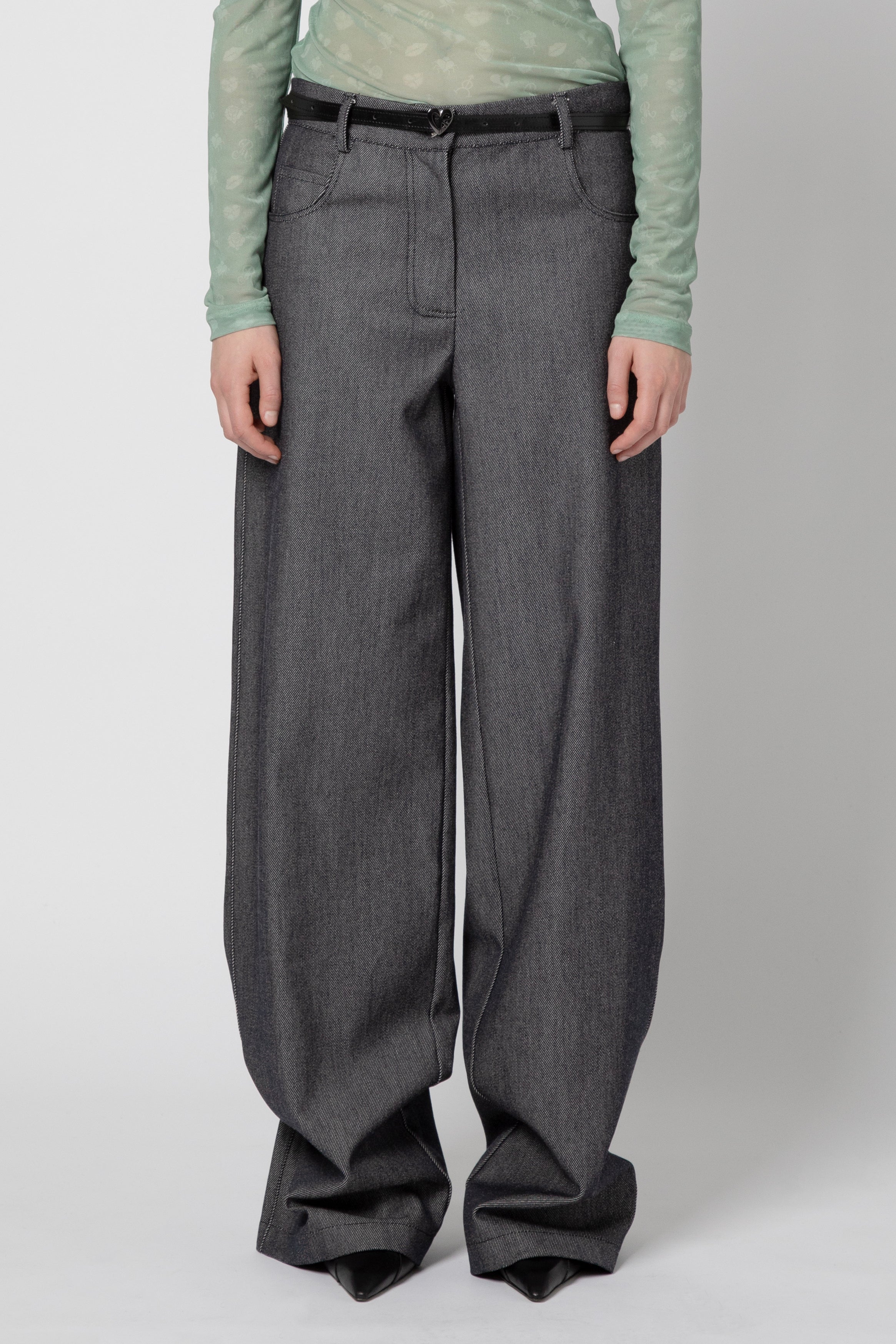 Pantalone lana denim