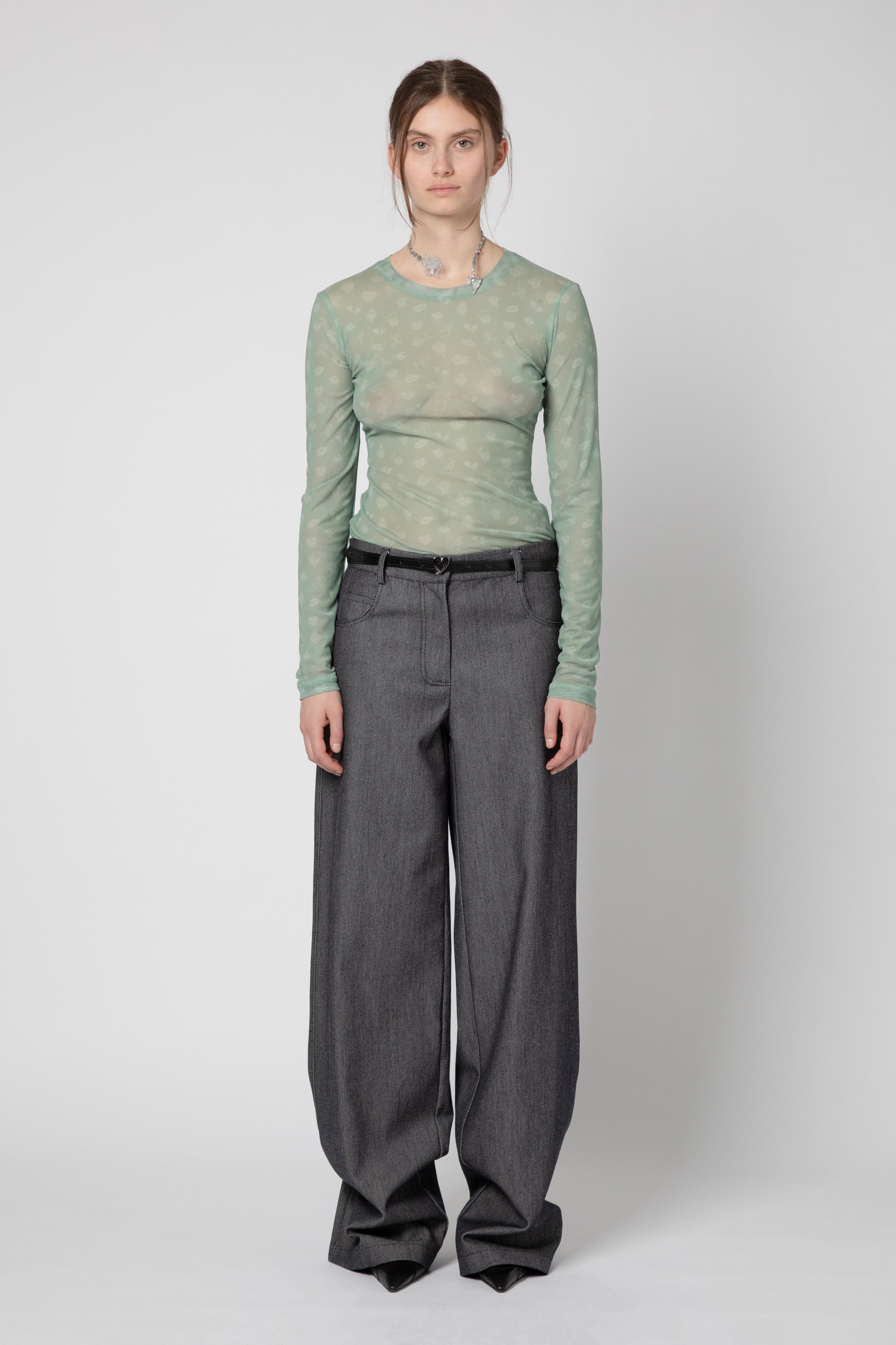 Pantalone lana denim