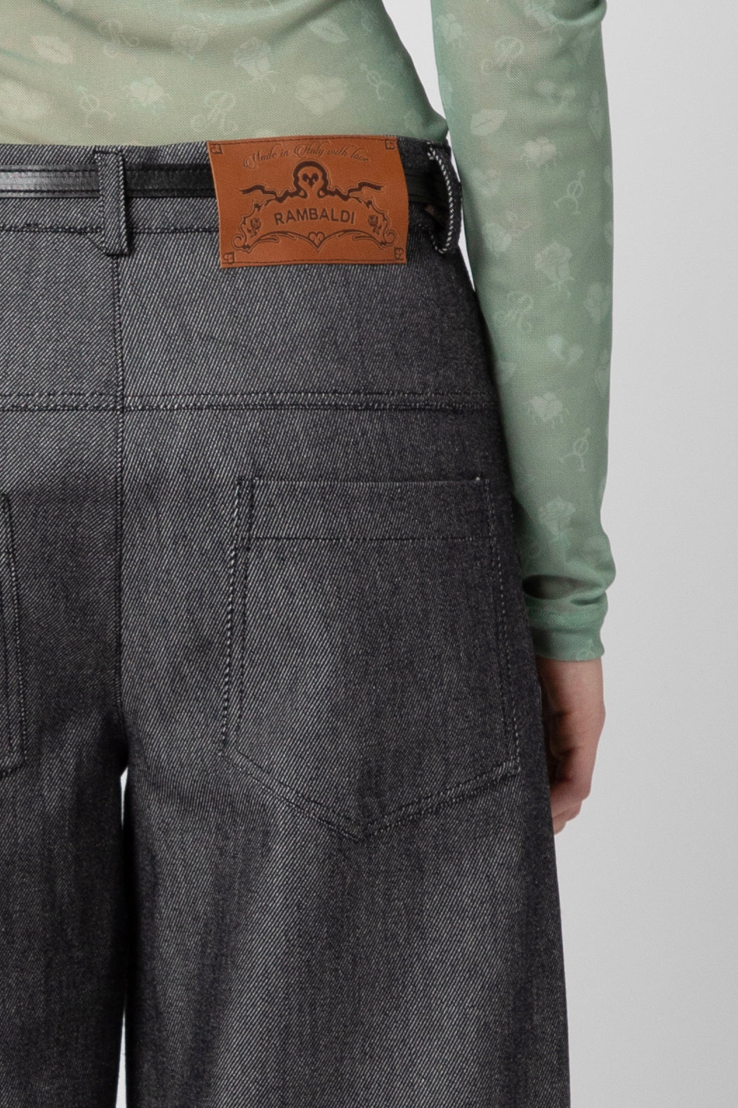 Pantalone lana denim