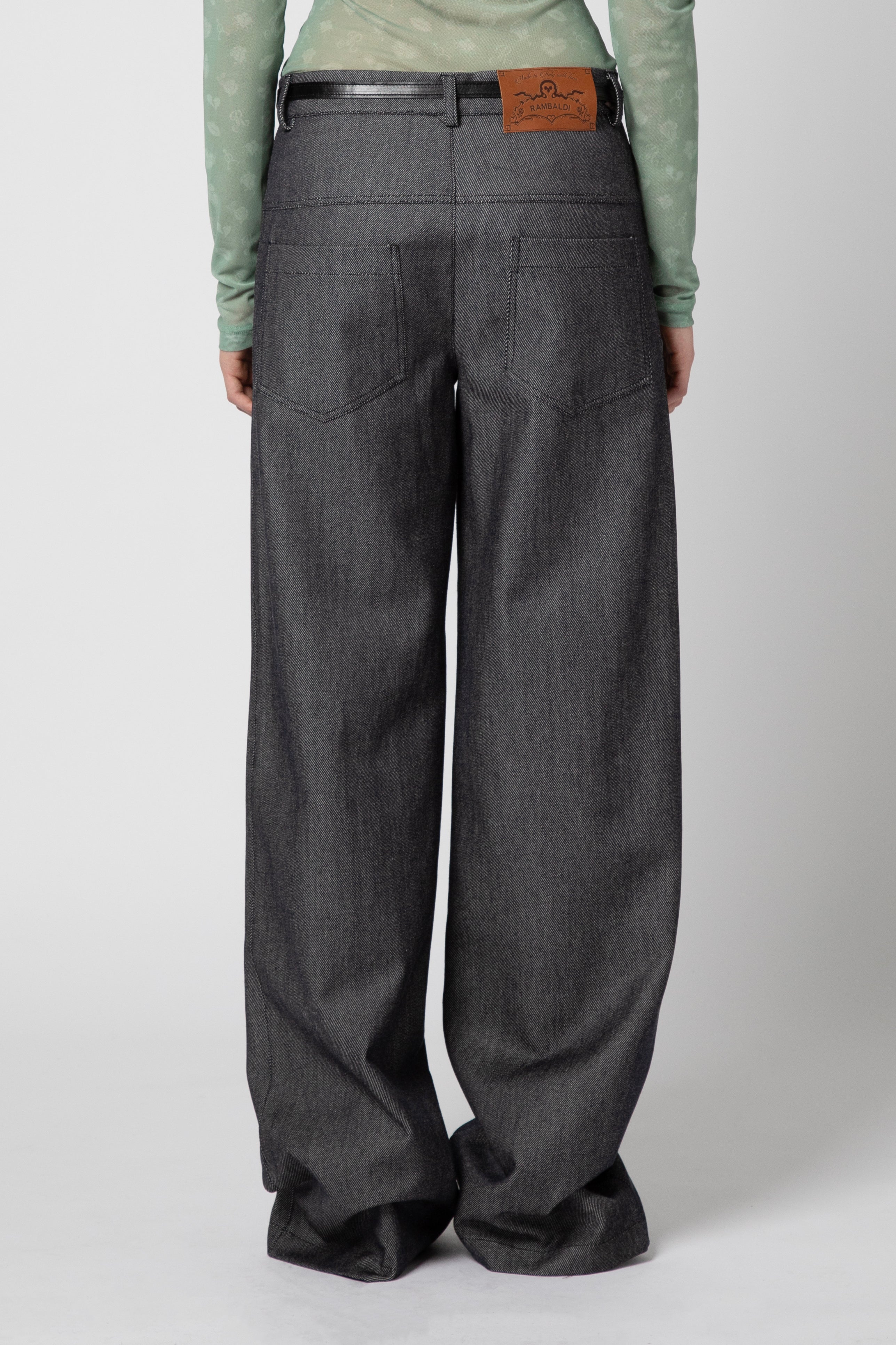 Pantalone lana denim
