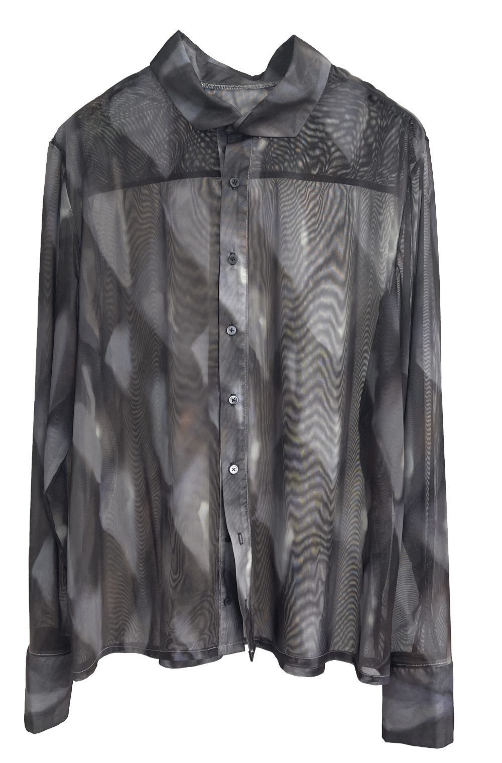 Grey semi sheer shirt