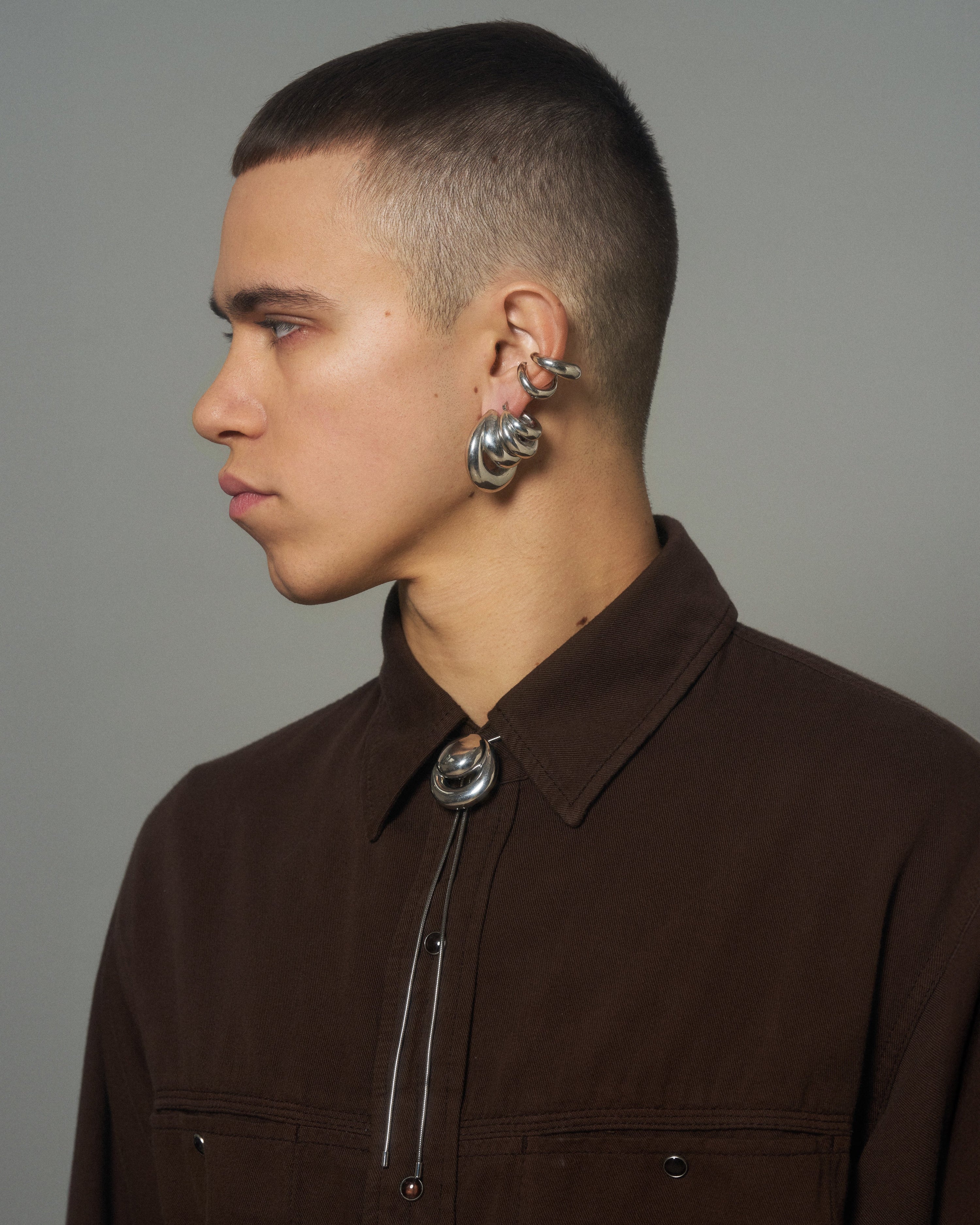 Double blow up earrings