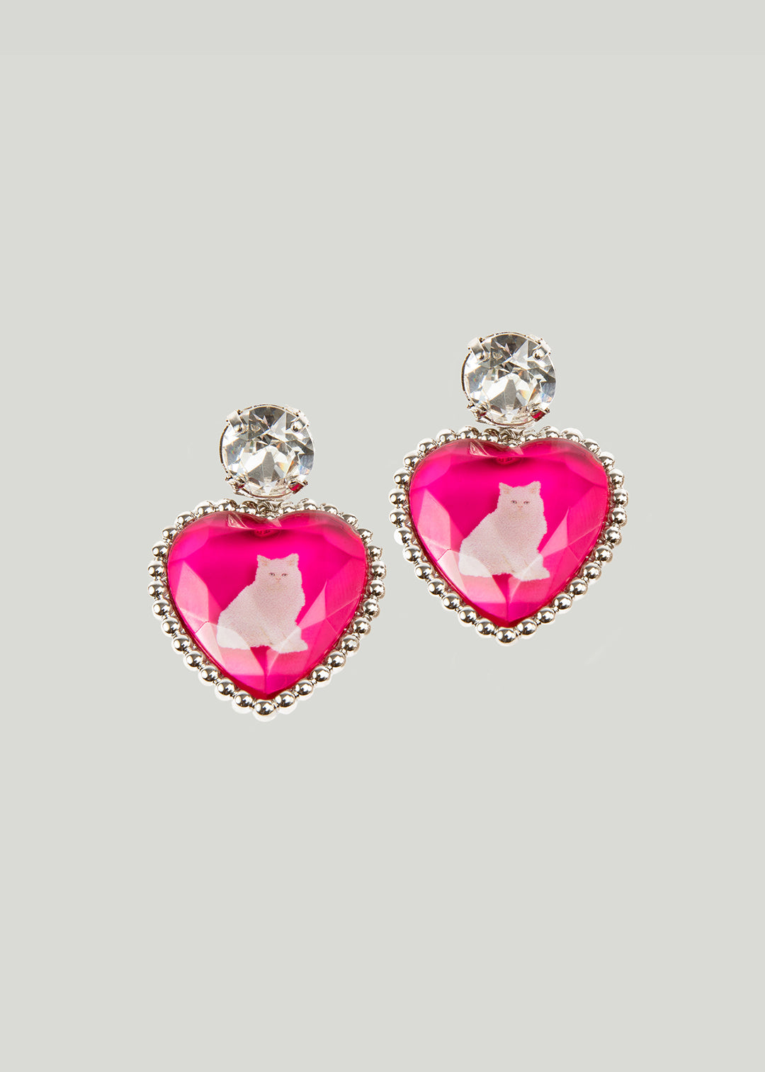 Pink bff earrings