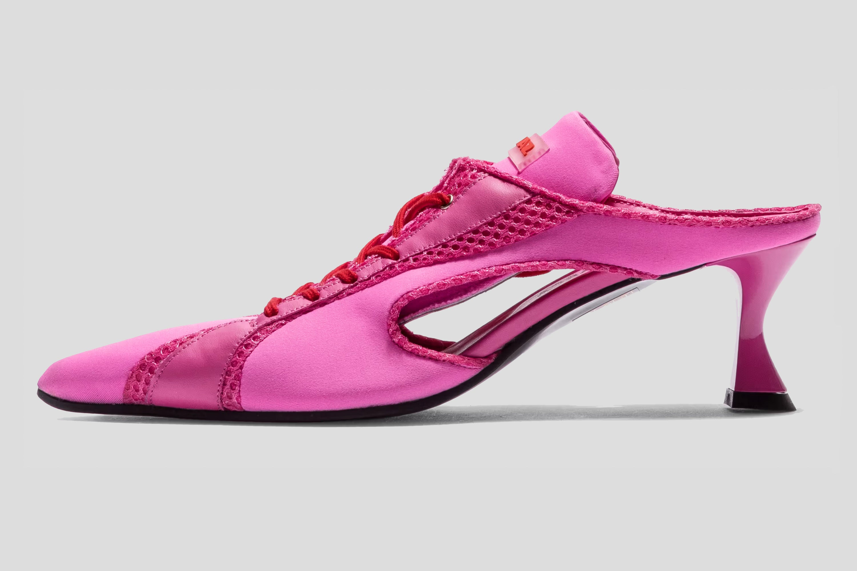 Moto' pink mule kitten heel