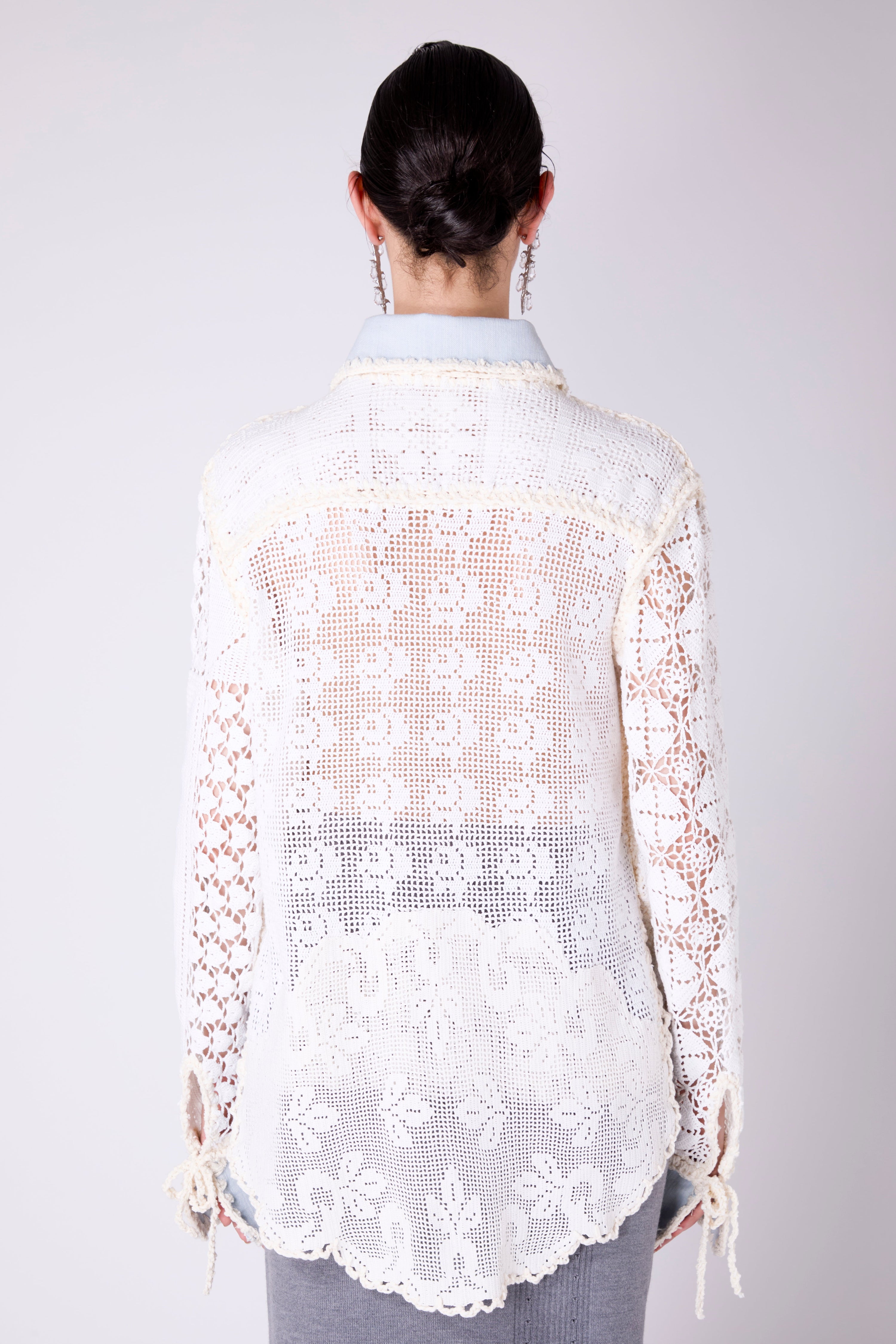 Camicia oversize uncinetto
