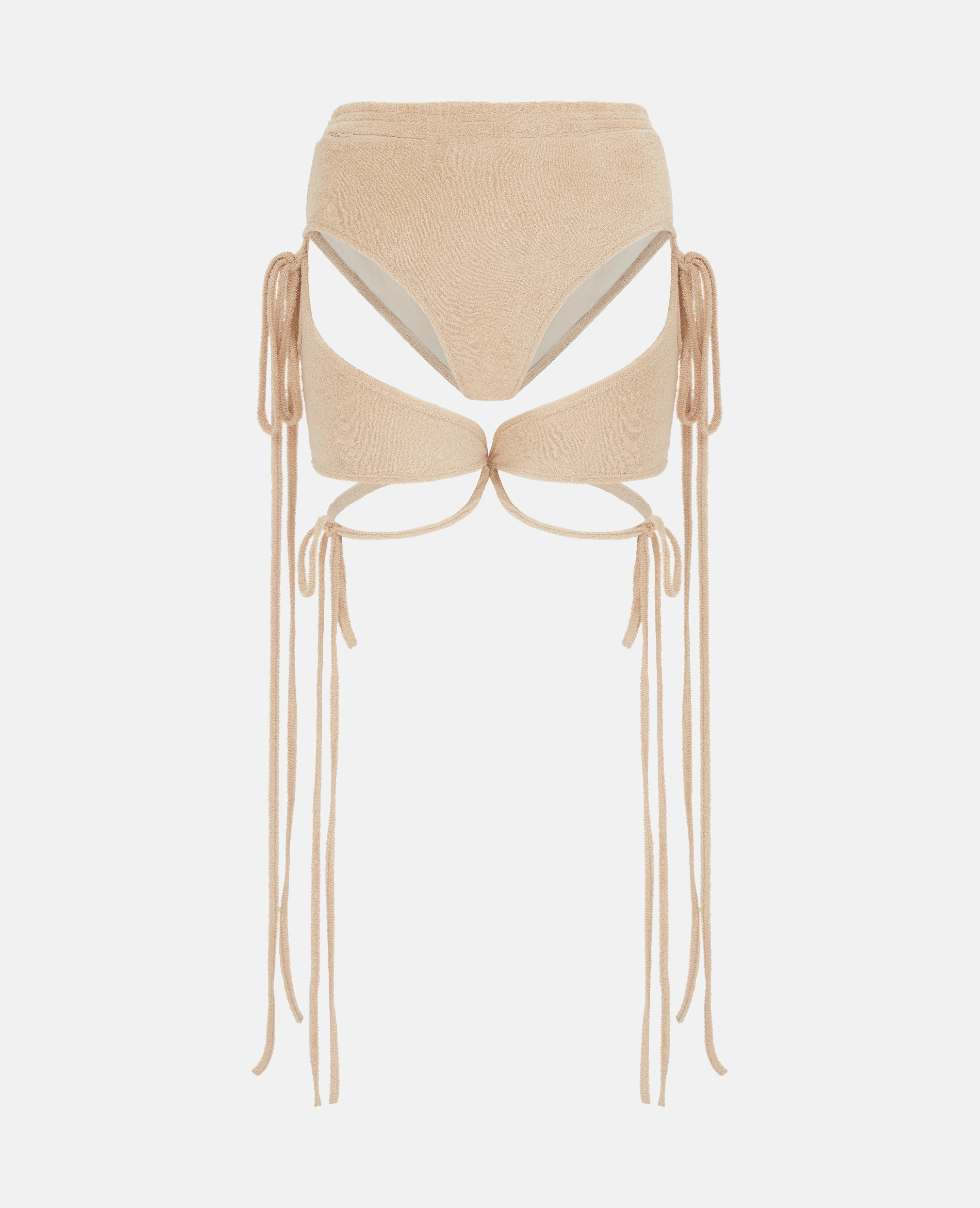 Rodeo shorts with chaps sand