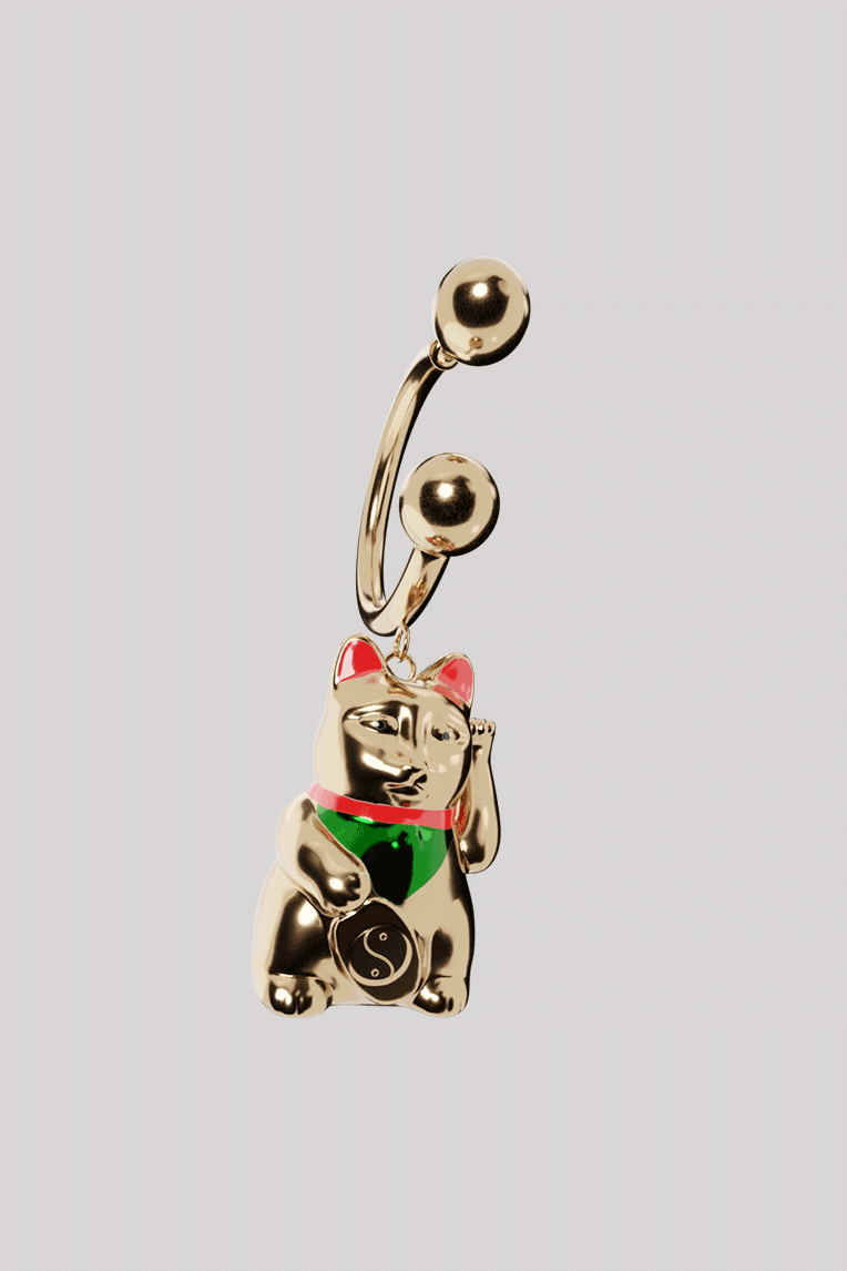 Maneki neko earring