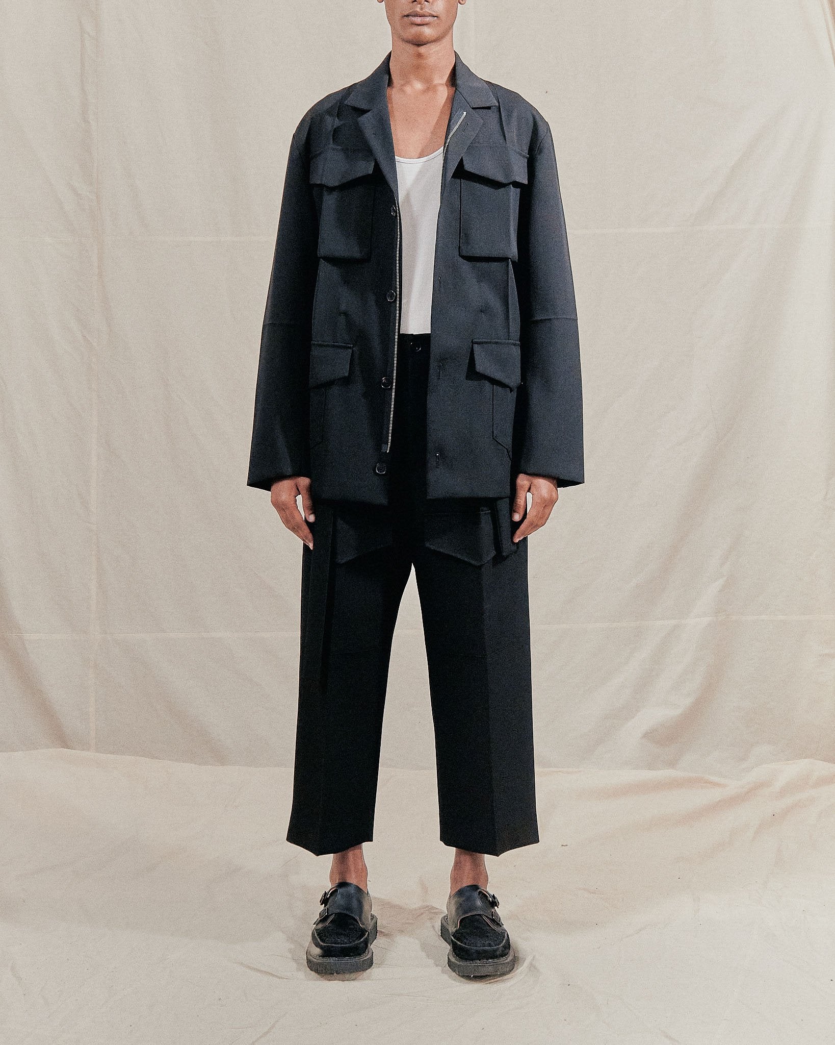 Safari origami jacket gabardine