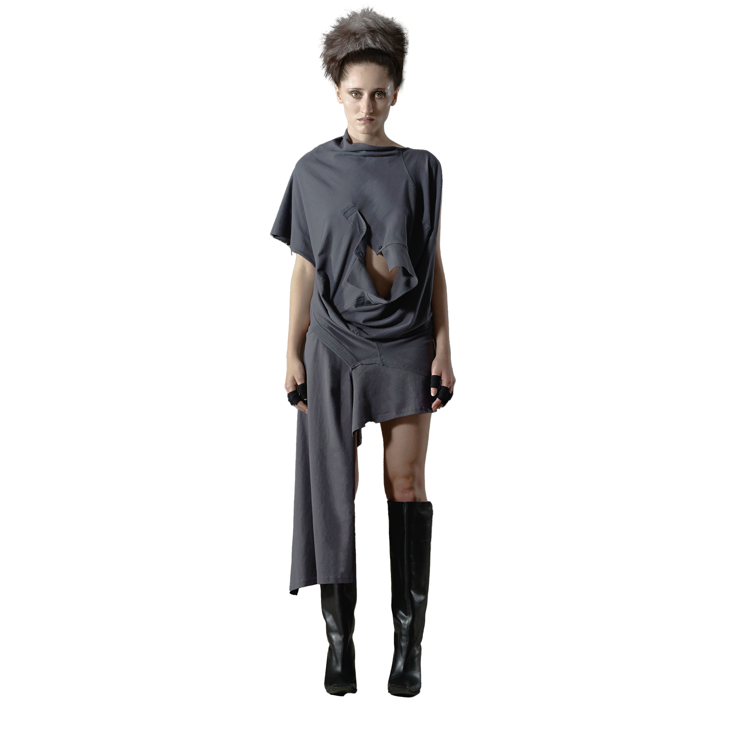 Draped polo dress