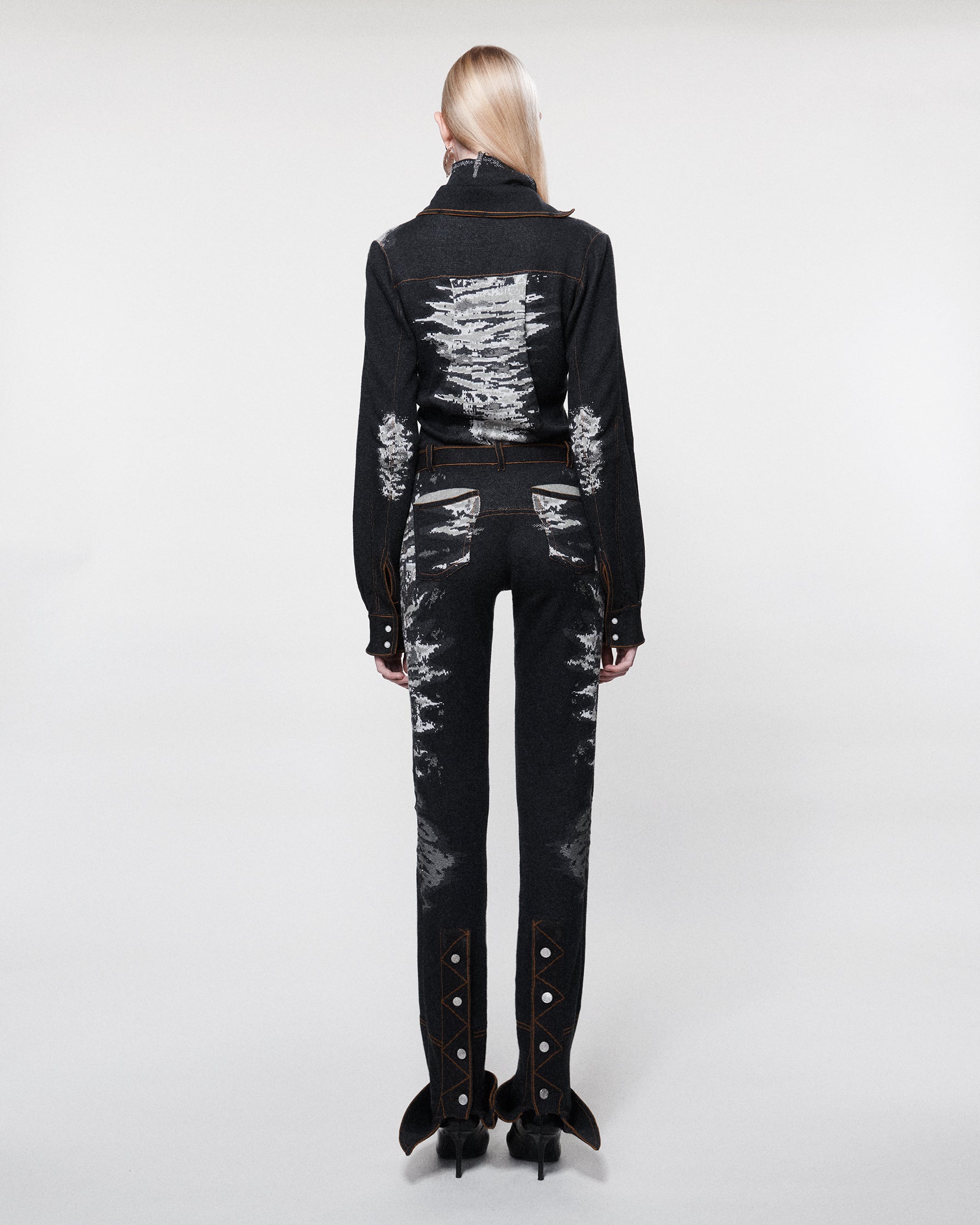 Upside down pant denim grey