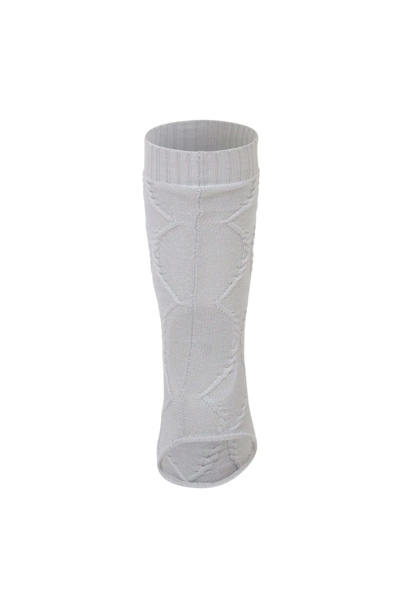 Cable tabi socks grey