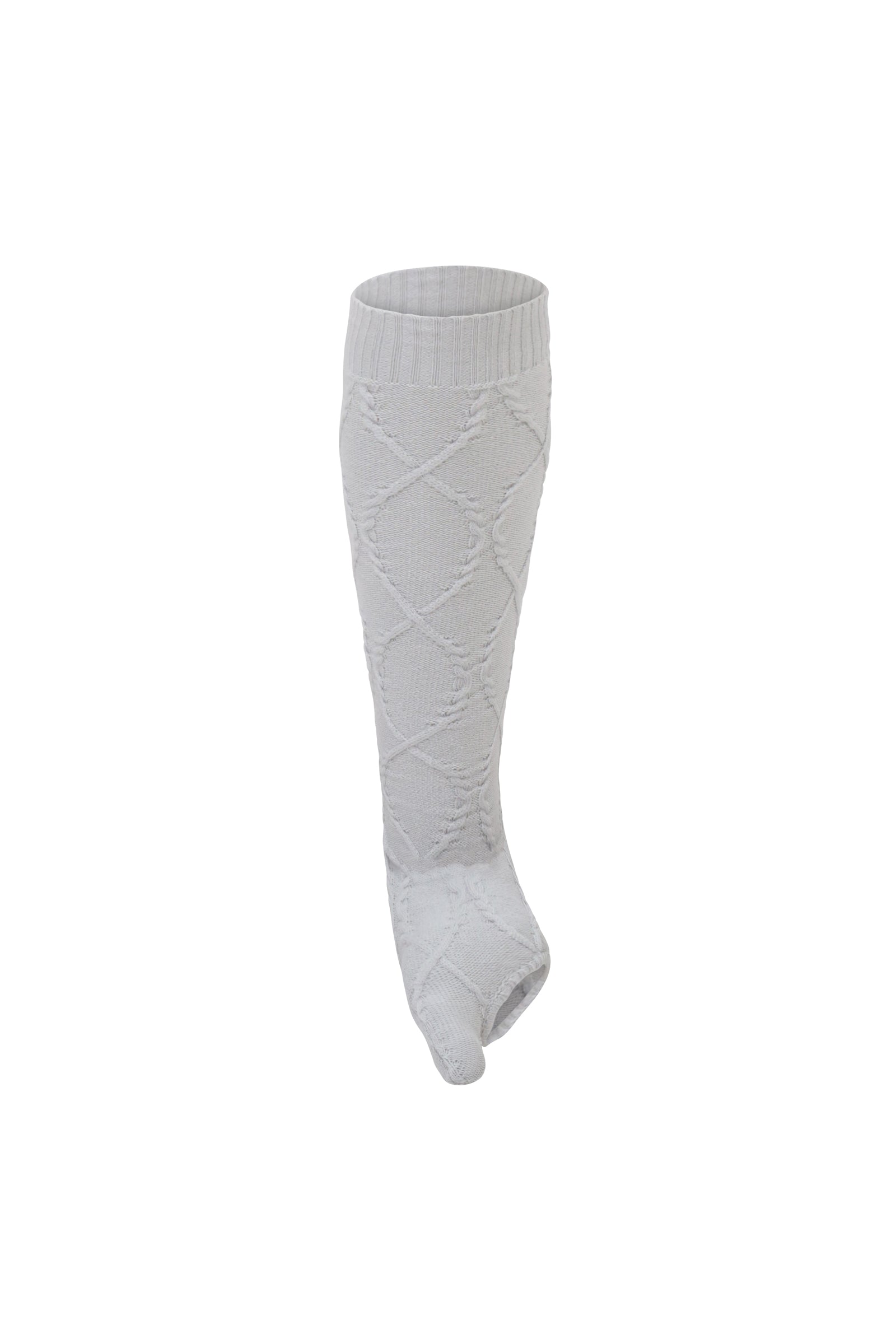 Cable tabi socks grey