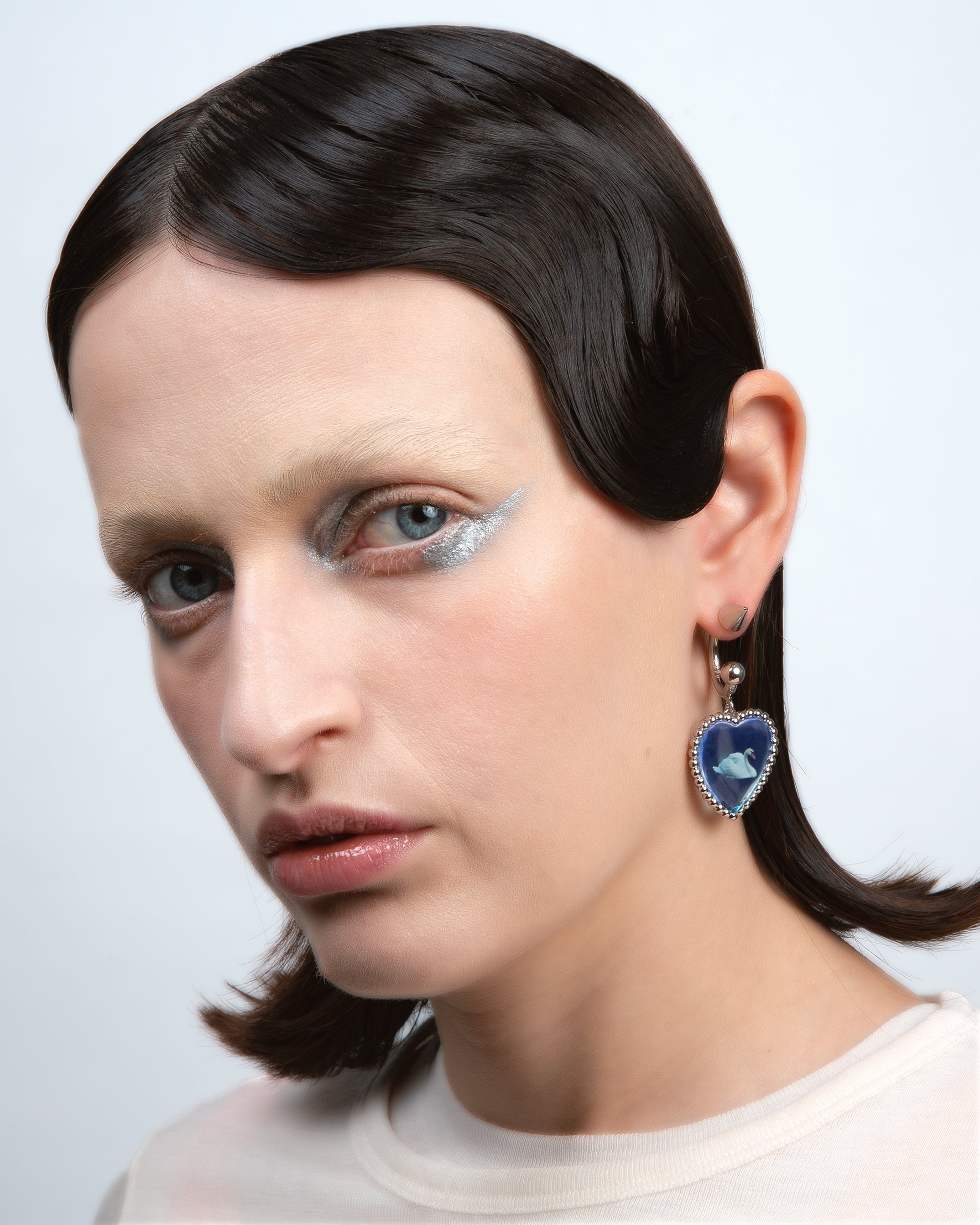 Swan bff earring
