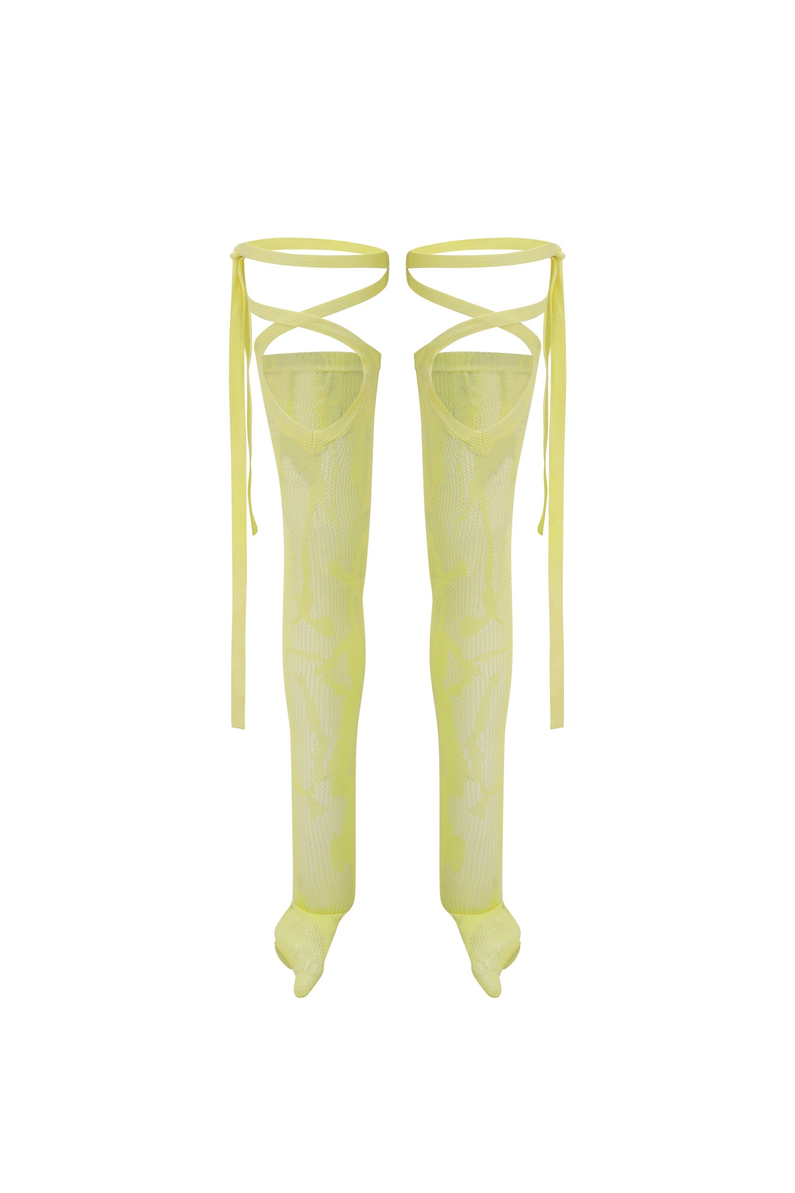Heat tech tabi stockings yellow-white