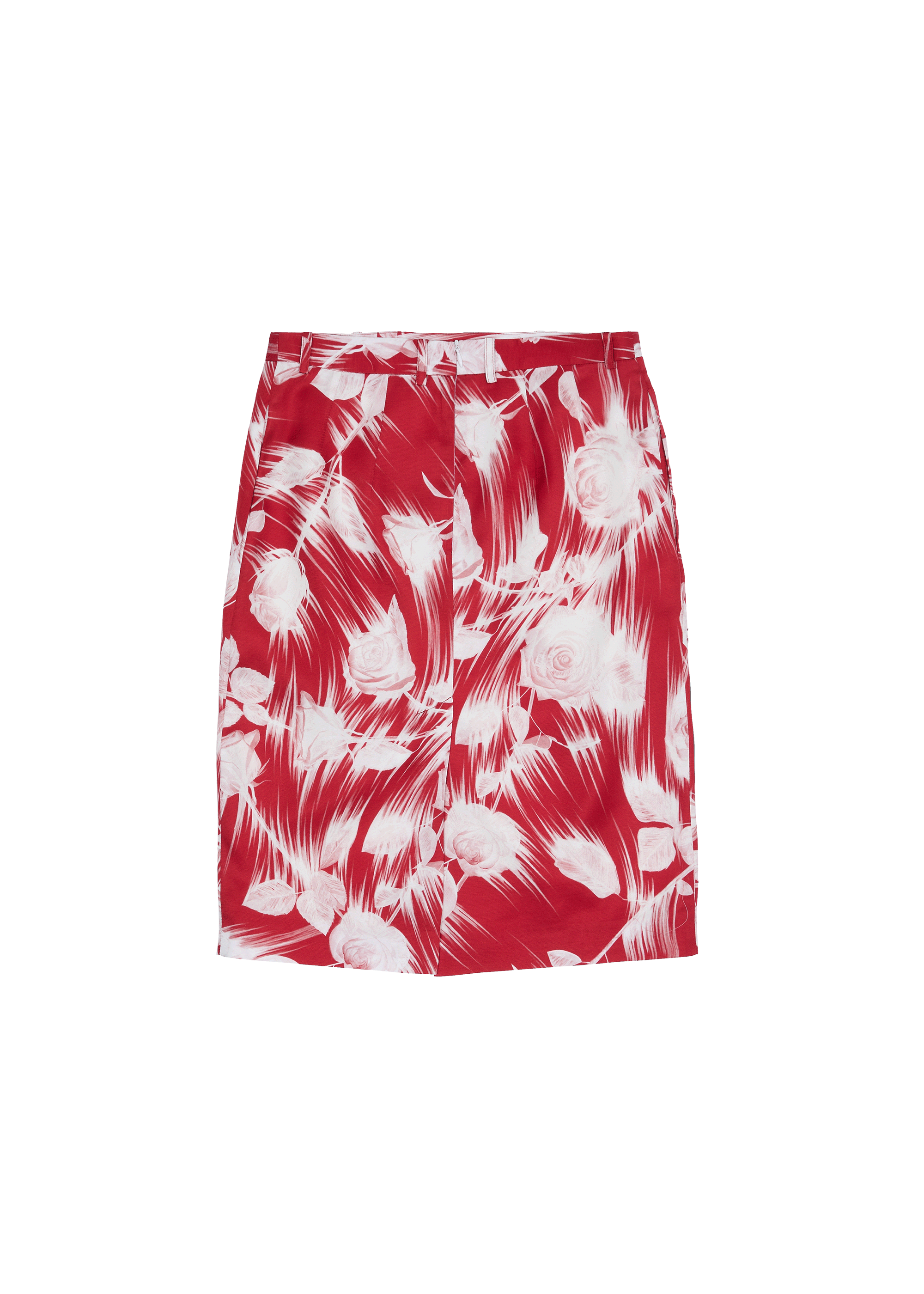 Bumpster skirt red/white rose