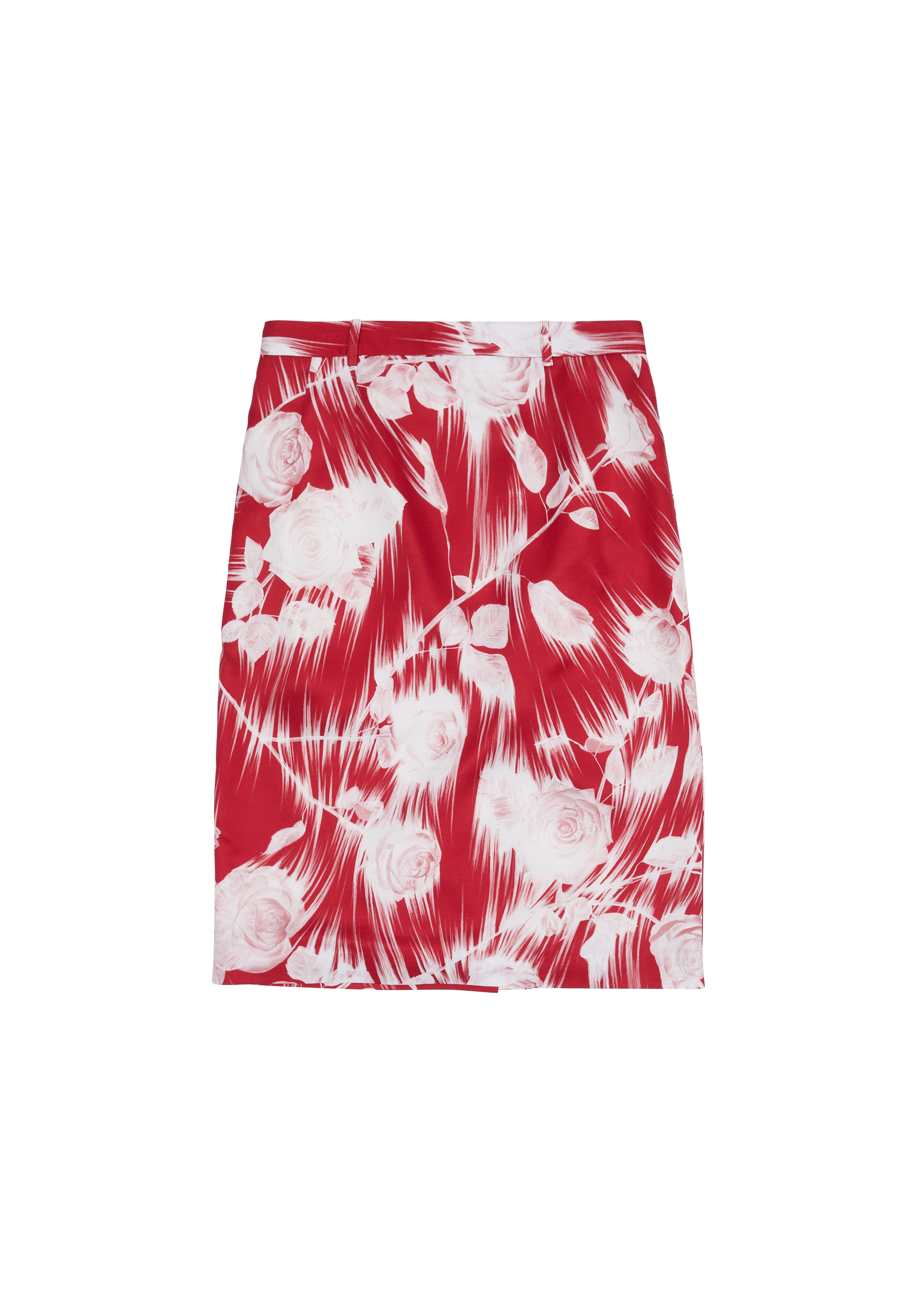 Bumpster skirt red/white rose