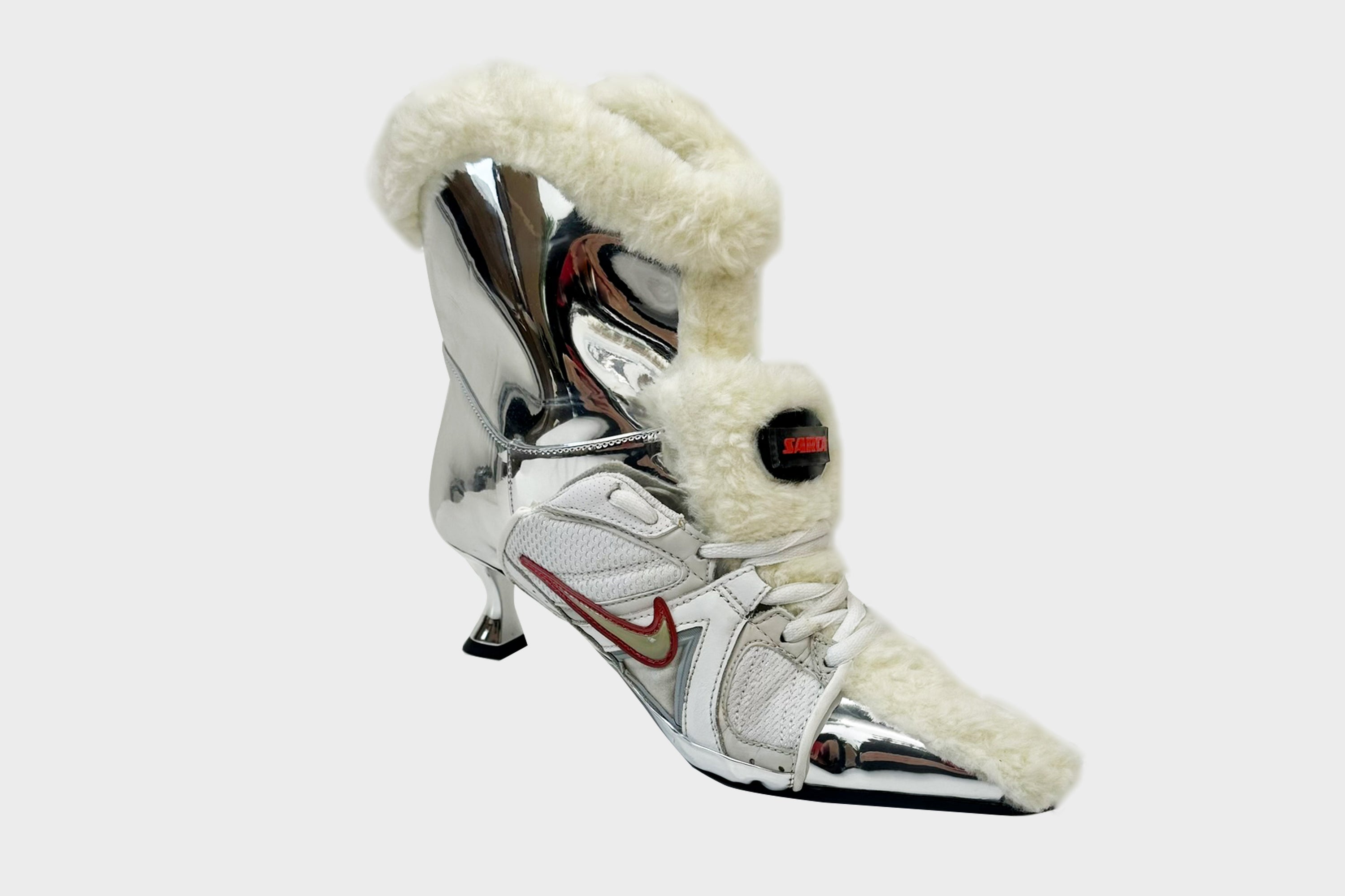 Teddy' upcycled trainer boots