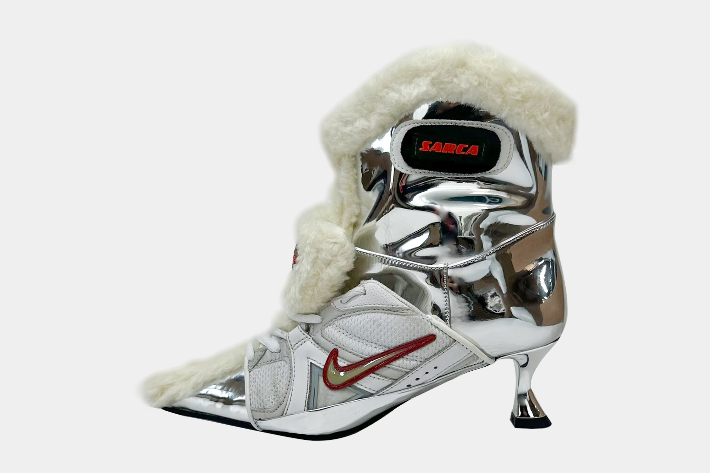 Teddy' upcycled trainer boots