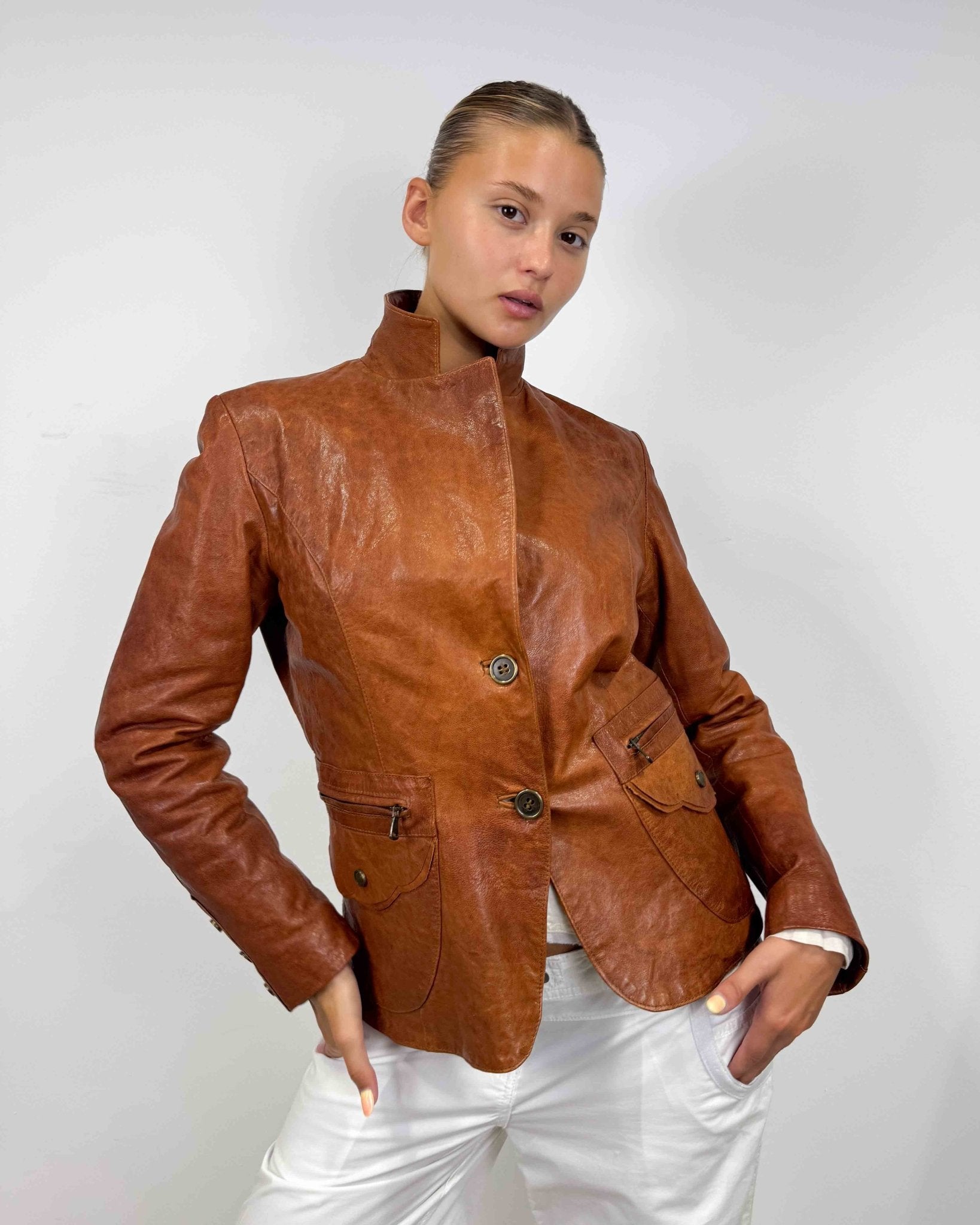The oriane leather jacket