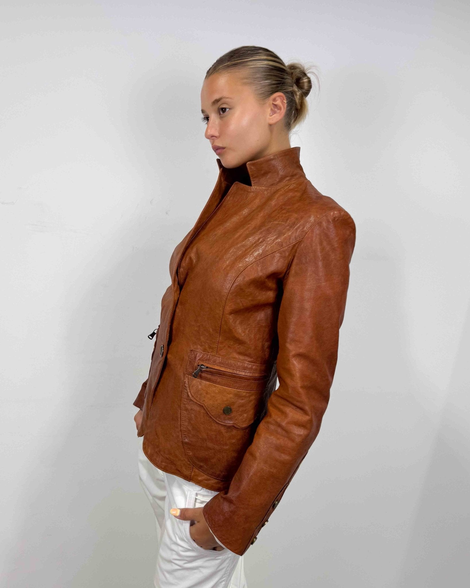 The oriane leather jacket