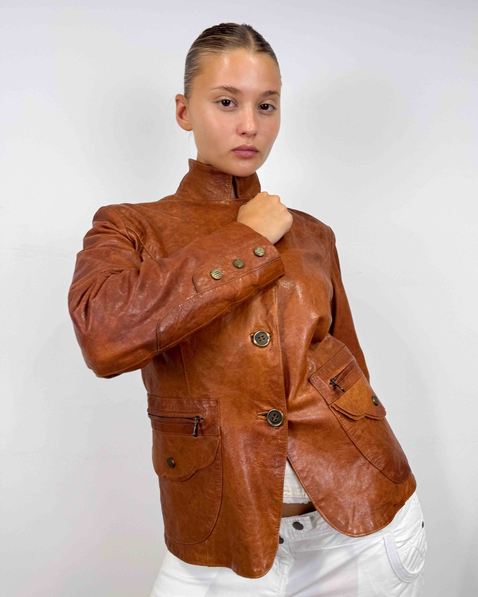The oriane leather jacket