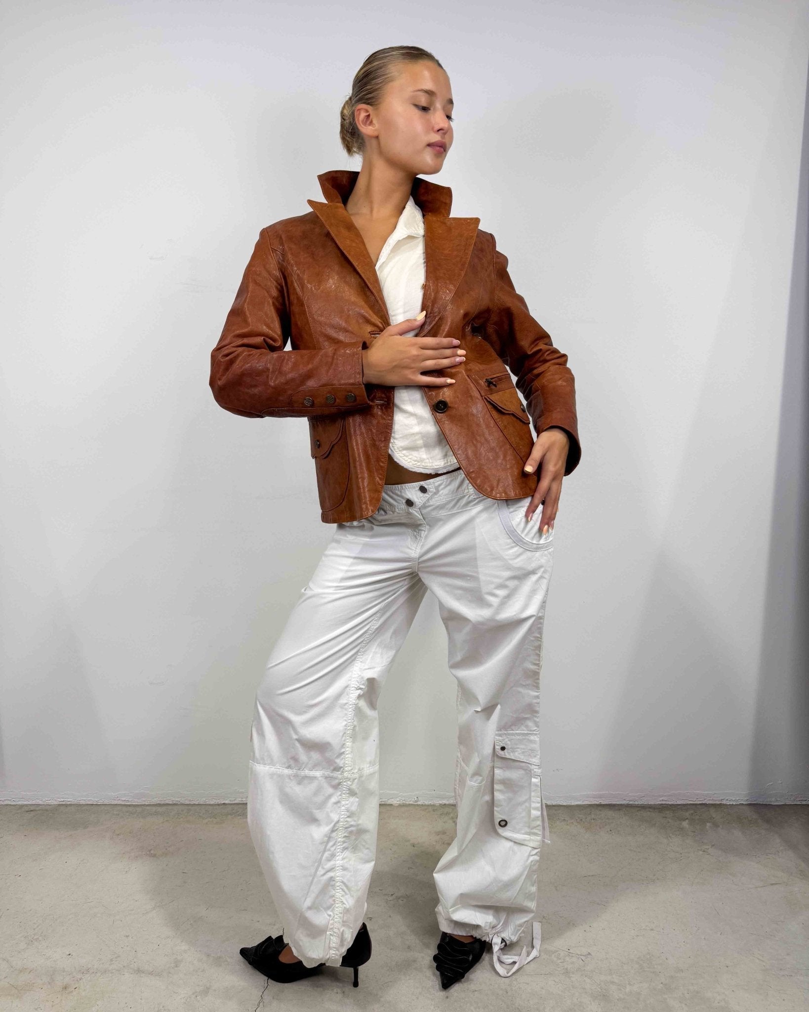 The oriane leather jacket