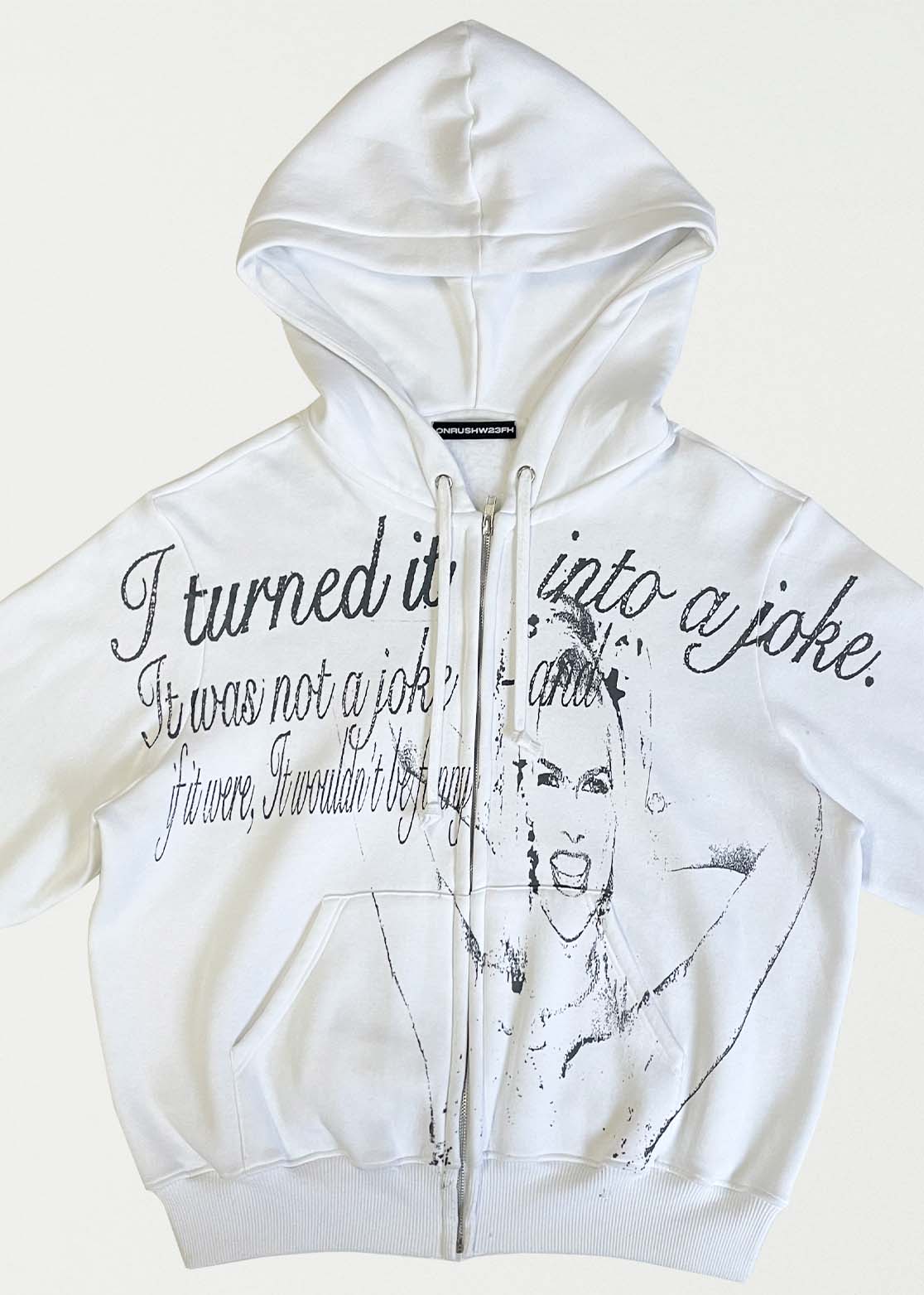 Joke hoodie white